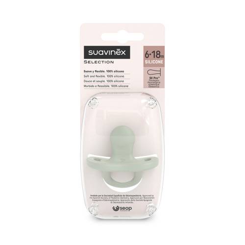 Suzeta fiziologica SX Pro Colour Essence, 6-18 luni, Verde, 1 bucata, Suavinex