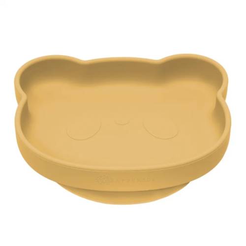 Farfurie din silicon cu ventuza The Little Bear, +6 luni, Old Rose, Appekids