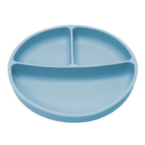 Farfurie compartimentata din silicon cu ventuza, 6 luni+, Aqua Blue, Appekids