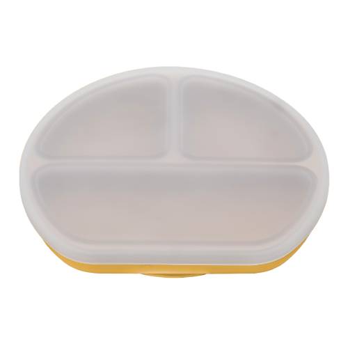 Farfurie din silicon cu capac, 6 luni+, Honey, Appekids