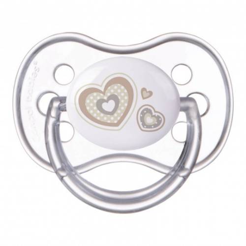 CANPOL Suzeta Ortodontica Silicon 18+L x1buc Baby Hearts Bej 22/567