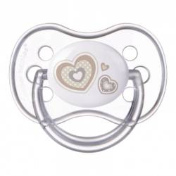 CANPOL Suzeta Ortodontica Silicon 18+L x1buc Baby Hearts Bej 22/567
