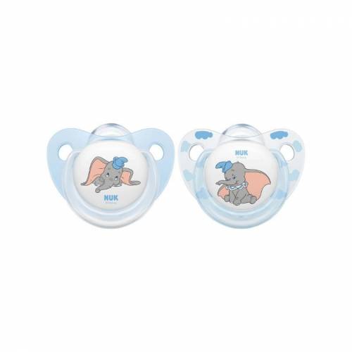 NUK Suzeta Disney Dumbo, silicon, M3, 18-36luni, 2 bucati