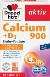 Calciu 900mg + D3 + Biotina + Acid folic Aktiv, 30 comprimate, Doppelherz