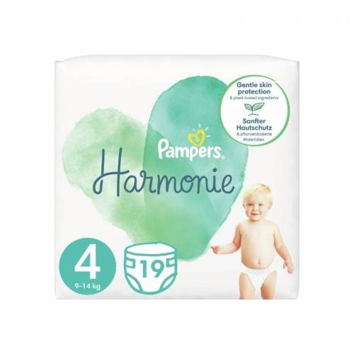 Pampers Scutece Harmonie Marimea 4, 9-14kg, 19 bucati