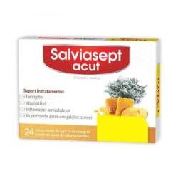 Salviasept Acut, 24 comprimate, Zdrovit