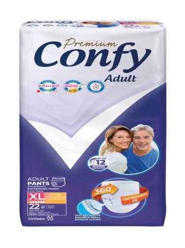 Scutece pentru adulti Premium Marime XL, 22 bucati, Confy