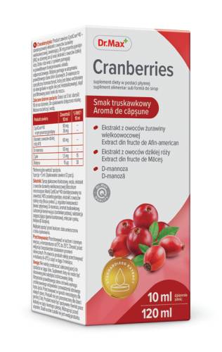 Dr. Max Sirop cranberries, 120ml