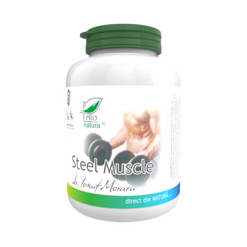 Steel Muscle, cu rol in cresterea performantelor fizice, 100 capsule, Medica - ProNatura