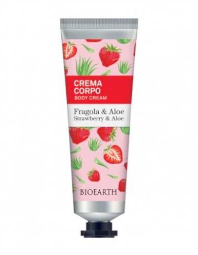 Crema de corp parfumata cu capsuni si aloe, 75 ml, Family Bioearth