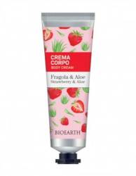 Crema de corp parfumata cu capsuni si aloe, 75 ml, Family Bioearth