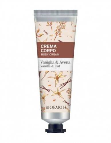 Crema de corp parfumata cu vanilie si ovaz, 75 ml, Family Bioearth