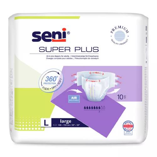 Scutece Super Plus Large, 10 bucati, Seni