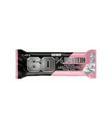 Baton proteic cu aroma de Strawberry Yoghurt 60% Protein Bar, 45g, Weider