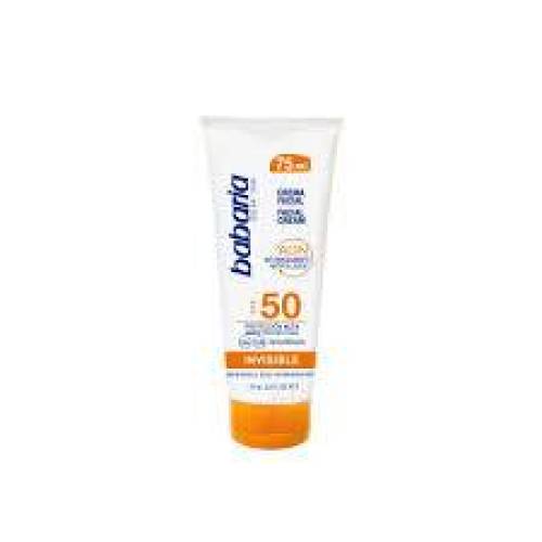 Crema pentru fata cu SPF 50, cu efect invizibil, 75 ml, Babaria