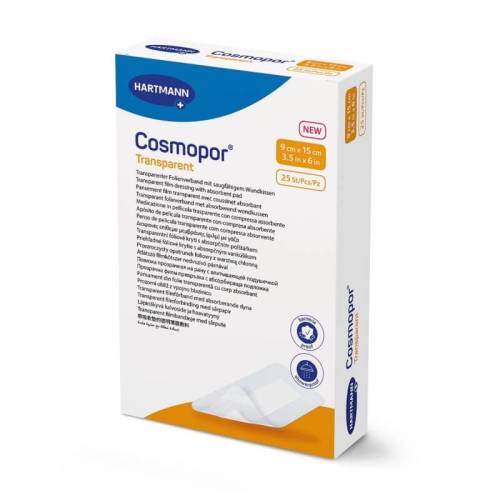 Hartmann Cosmopor Transparent plasture cu compresa sterila 9cm x 15cm 25 bucati