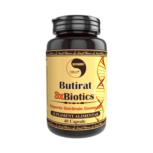 Butirat 3 X Biotics, ajuta la mentinerea memoriei, 40 capsule, Medica - Pro Natura