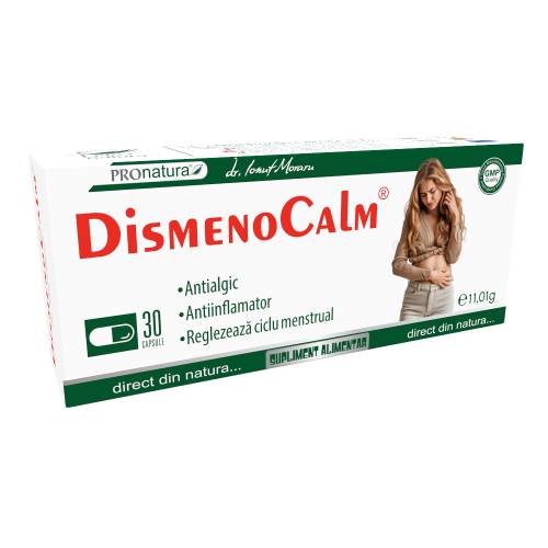 DismenoCalm, sprijina confortul menstrual, 30 capsule, Medica - Pro Natura