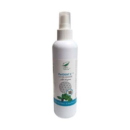 Apa de gura spray cu Argint Coloidal, PERIDENT C, 200 ml, Medica - Pro Natura