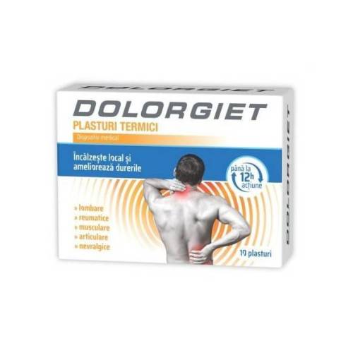 DOLORGIET - plasturi termici pentru dureri, 10 bucati, ZDROVIT