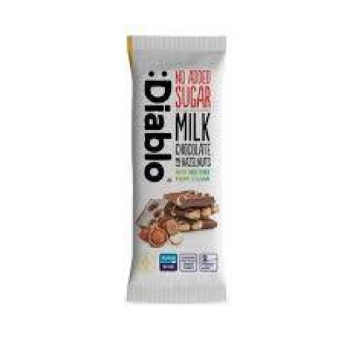 Ciocolata cu lapte cu alune de padure, fara adaos de zahar, cu stevia, 75 g, DIABLO