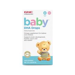 Milestones® Baby™ DHA Drops, Picaturi cu DHA pentru bebelusi, 60 ml, GNC