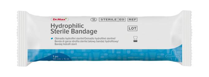 Dr. Max Bandaj Steril Hidrofil, 10cm x 5m