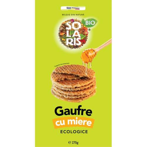 Gaufre Bio cu miere, 175g, Solaris