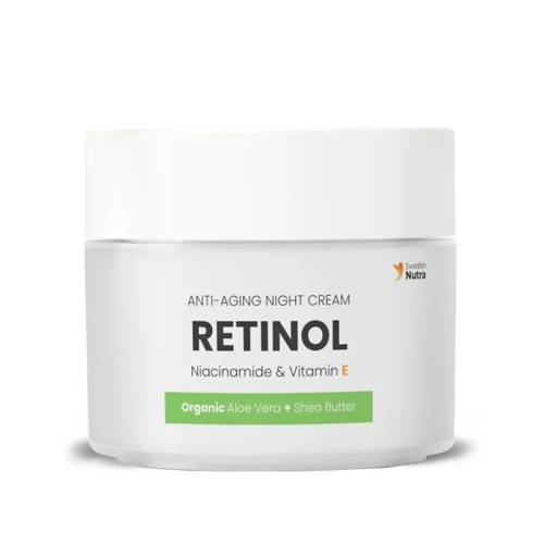 Crema de noapte anti-imbatranire si hidratanta cu retinol, niacinamida, vitamina E 50 ml Swedish Skincare