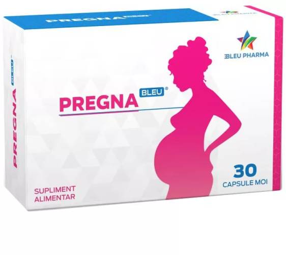 PREGNABLEU - supliment femei insarcinate, 30 capsule moi, BLEU PHARMA