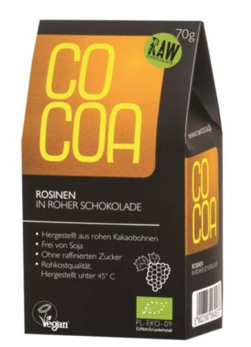 Stafide in Ciocolata, eco-bio, 70g - Cocoa