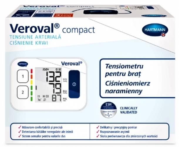 Hartmann Veroval Compact tensiometru de brat - 1 bucata