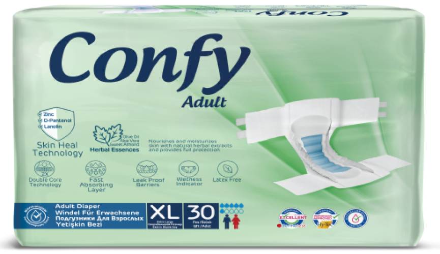 Scutece pentru adulti Jumbo Marime XL, 30 bucati, Confy