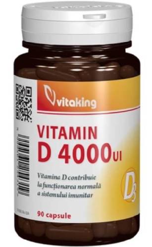 Vitamina D3 Forte 4000UI, 90 capsule, Vitaking