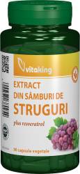 Extract din samburi de struguri cu resveratrol, 90 capsule vegetale, Vitaking