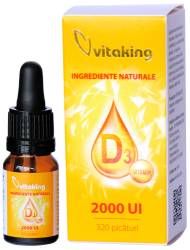 Vitamina D3 picaturi 2000UI, 10ml, Vitaking