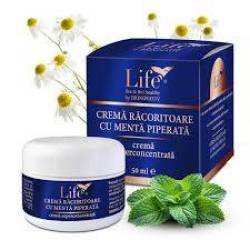 Crema racoritoare cu menta piperata, 50 ml, Life Bio