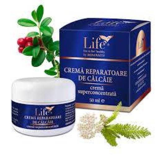Crema reparatoare de calcaie, 50 ml, Life Bio