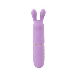 Mini vibrator iepuras cu 10 moduri de vibratie mov, 1 bucata, Cuties