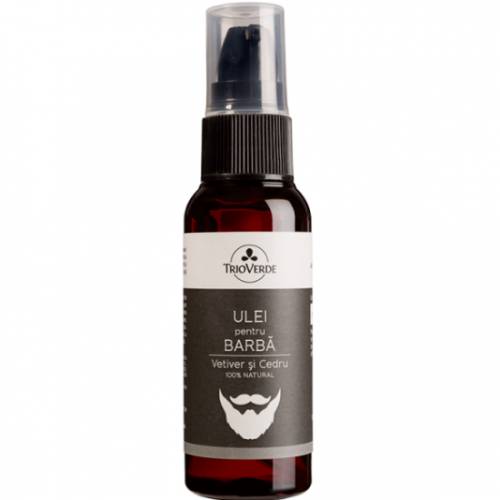 Ulei pentru barba cu Vetiver si Cedru, 50ml - Trio Verde