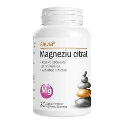 MAGNEZIU CITRAT 625 mg, din care 100 mg Magneziu, 30 CAPSULE VEGETALE, ALEVIA