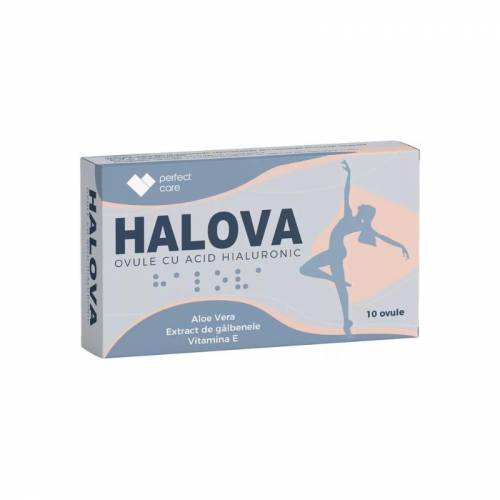 Halova Ovule cu acid hialuronic, 10 ovule