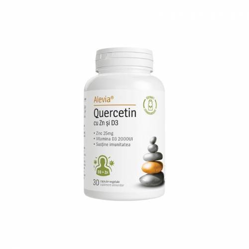Alevia Quercetin cu Zn si D3, 30 capsule