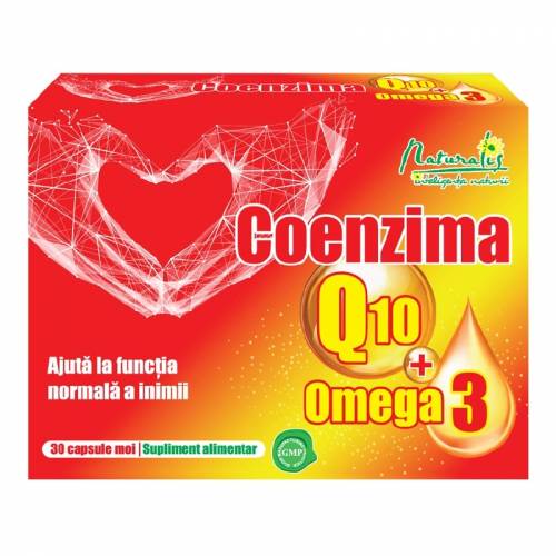 Coenzima Q10 + Omega 3, 30 capsule moi, Naturalis