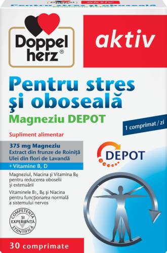 Magneziu Depot Aktiv pentru stres si oboseala, 30 comprimate, Doppelherz