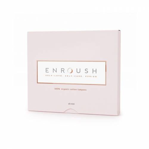 Enroush Tampoane Bumbac Organic Mini, 16 bucati