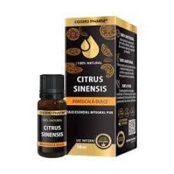 Ulei esential integral de Portocala Dulce, 10 ml, Cosmo Pharm