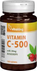 Vitamina C 500mg cu macese, 100 comprimate, Vitaking