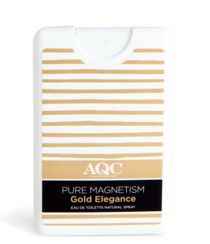 Apa de toaleta de buzunar Pure Magnetism Gold Elegance, 20ml, AQC Fragances
