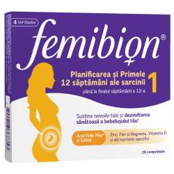 Femibion 1 Planificarea si Primele 12 Saptamani ale Sarcinii, 28 comprimate filmate